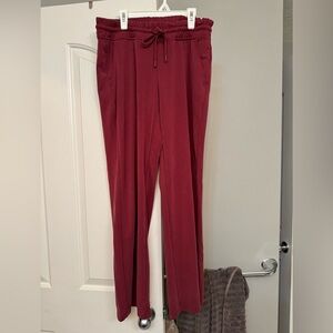 Petite Athleta Burgundy sea soft mid-rise Pants washed and never worn retail $99
